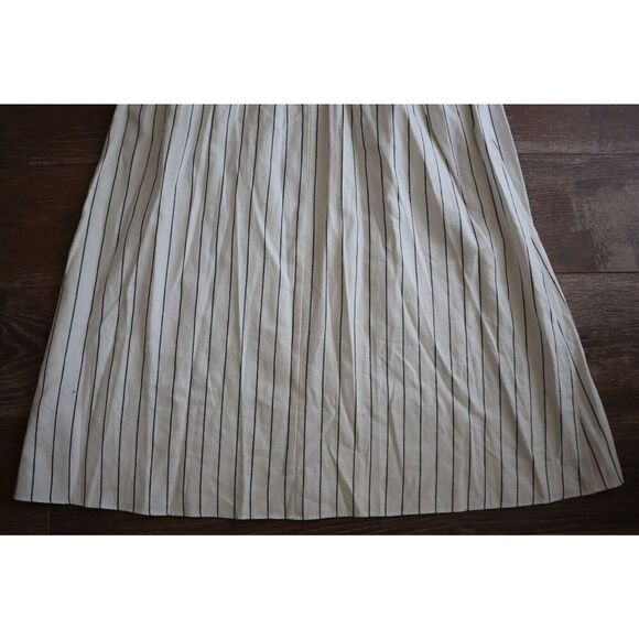Derek Lam 10 Crosby Women Sz 12 Ivory Maya Pinstripe Twist-Front Maxi Dress - Picture 11 of 14